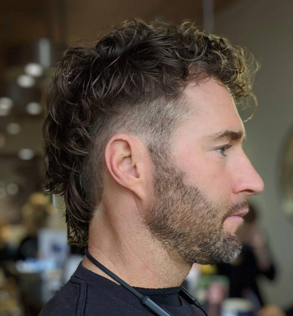 Curly Mohawk Fade Haircut
