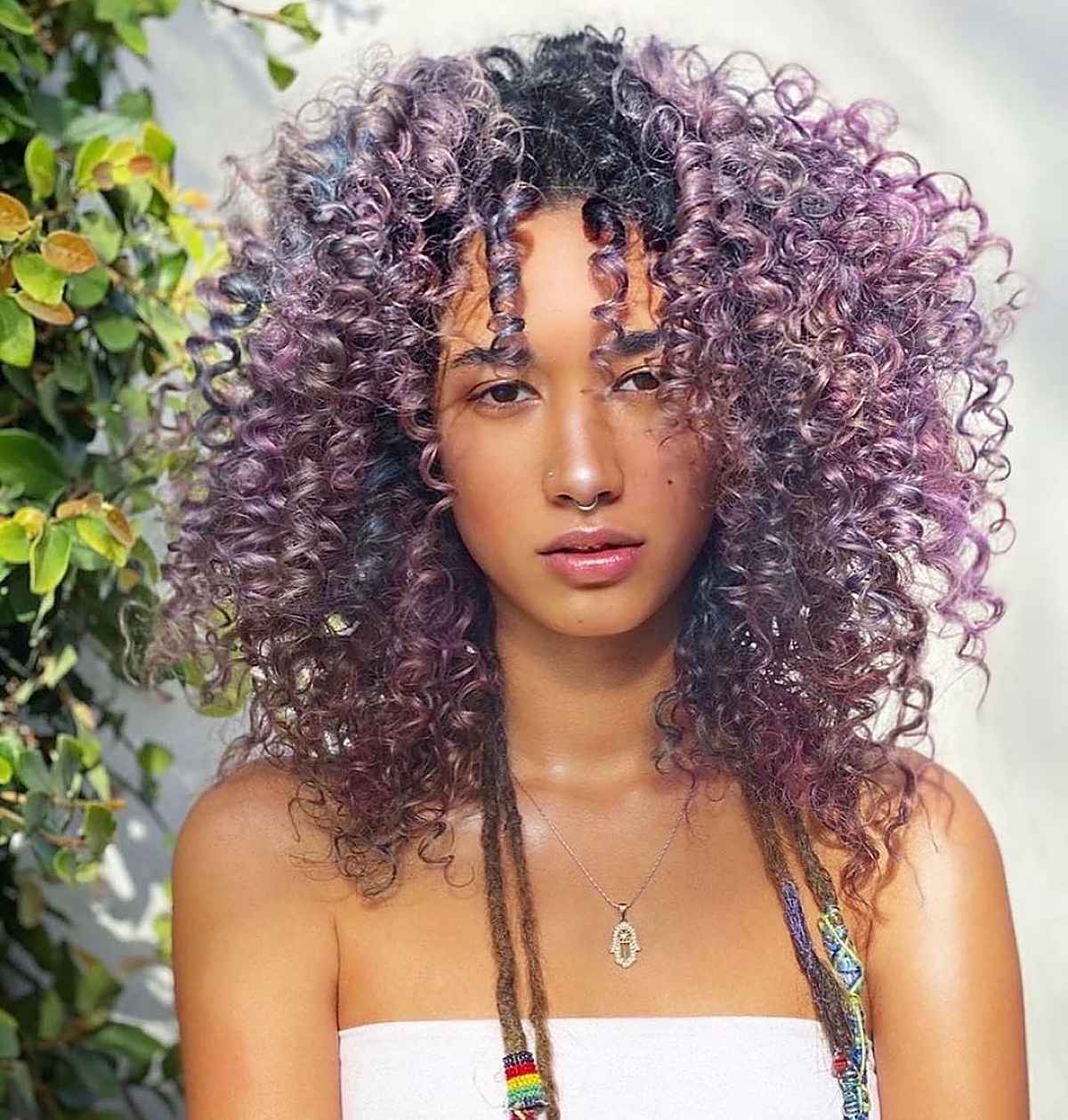 Curly Pastel Purple