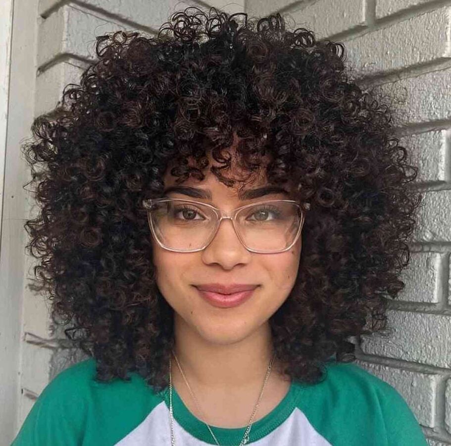 82 Best Ways to Pair Curly Hair with Bangs