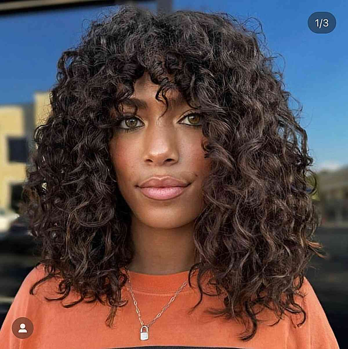 Curly Shag for Relaxed Curls for African-American Ladies