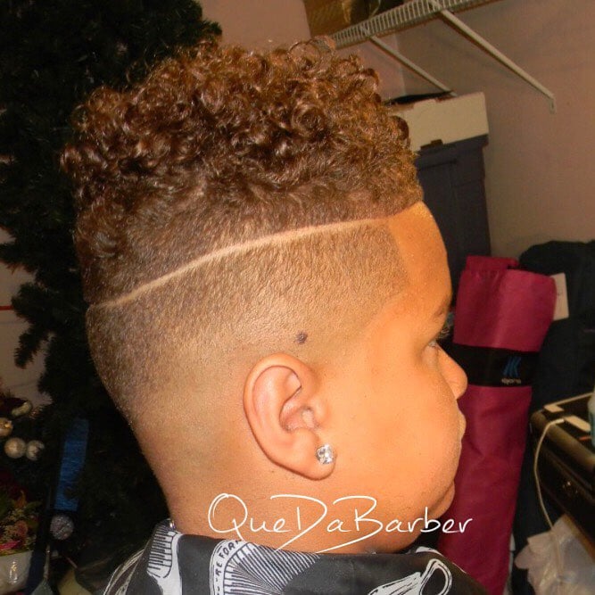 Curly Top Fade hairstyle