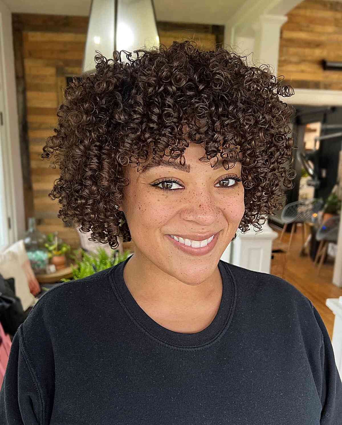 Cute and Tight Ringlets for Black Natural Hair and for black ladies with an oval face