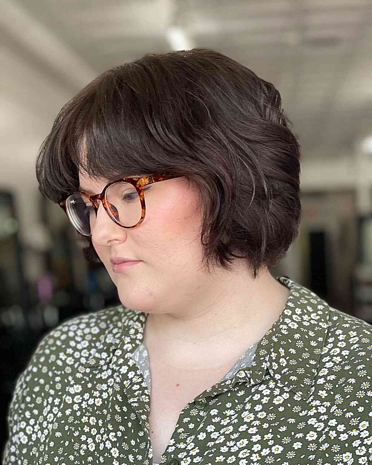 Cute Bixie for Thick Hair and Glasses for girls with round faces
