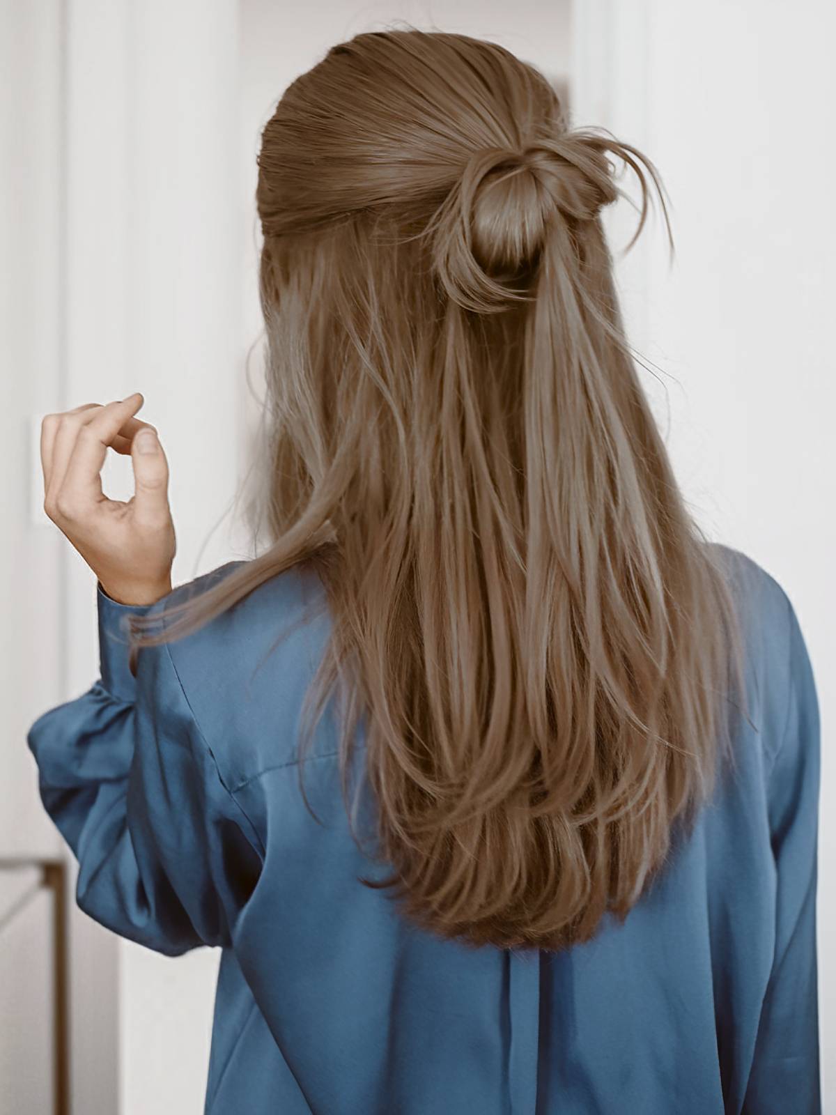 Cute casual and simple lazy hairstyle