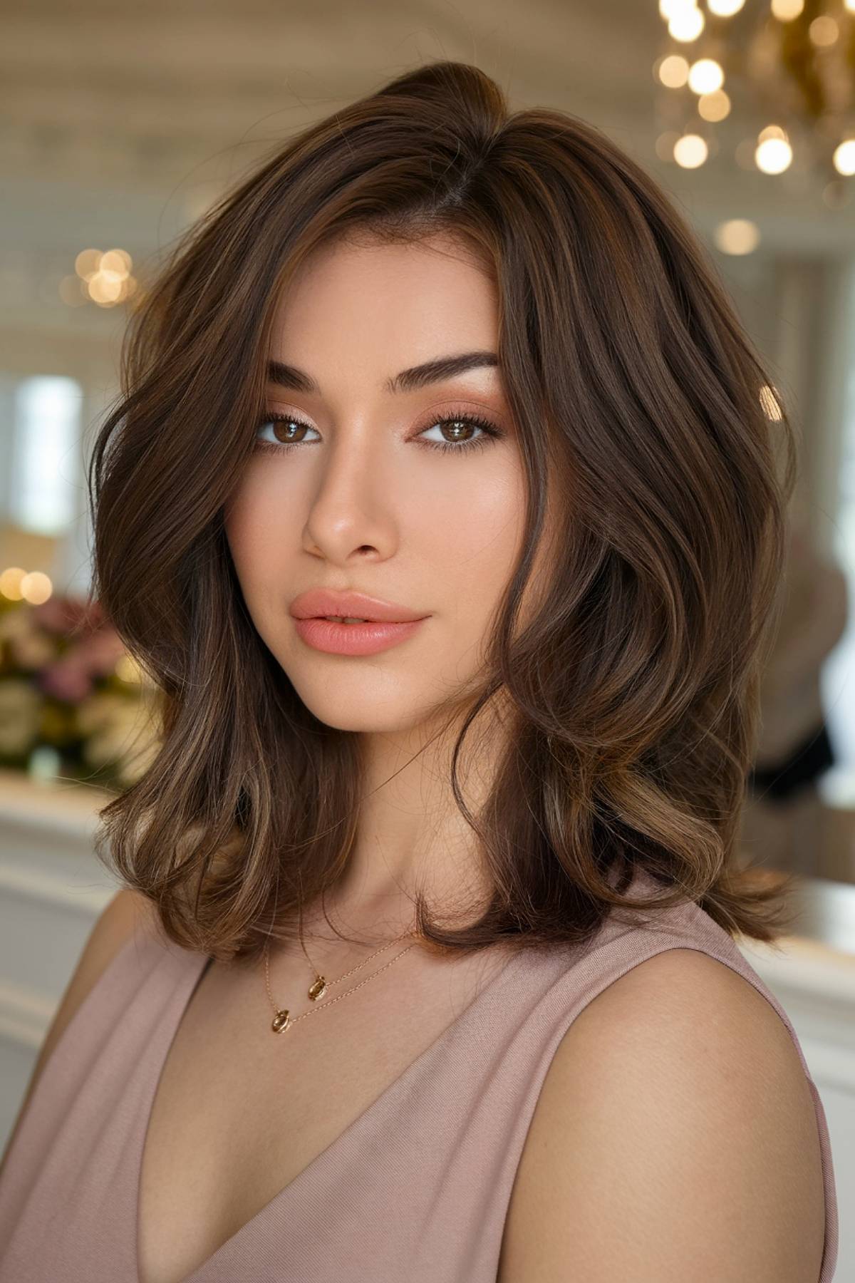 Cute collarbone length haircut