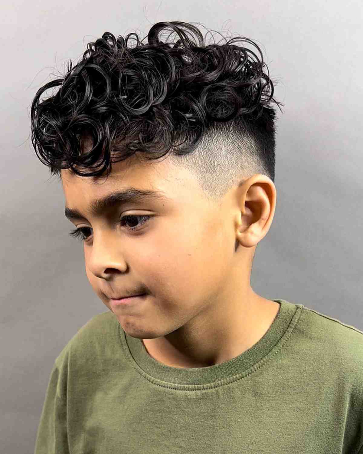 Cute Curly High Top for Little Boys