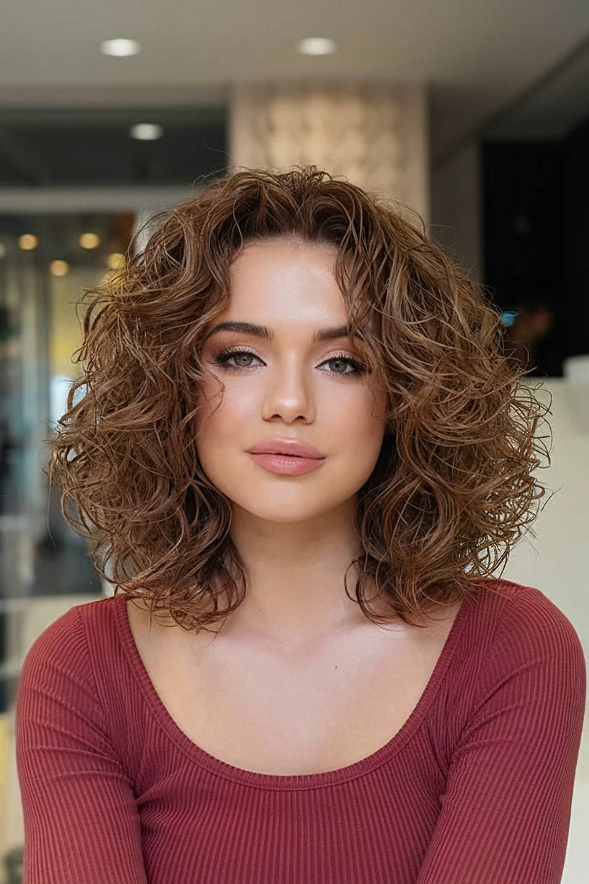 Cute haircut for wavy curly hair