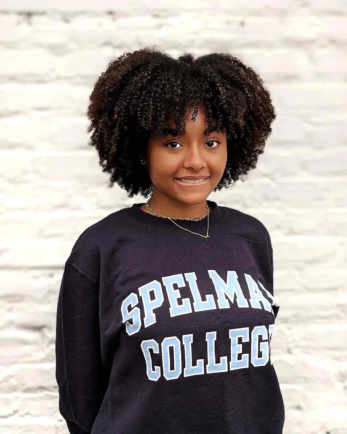 cute natural tight coils for black women