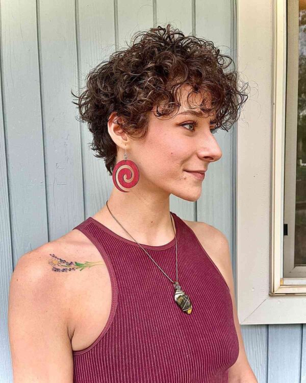 A Cute Pixie for Naturally Curly Hair