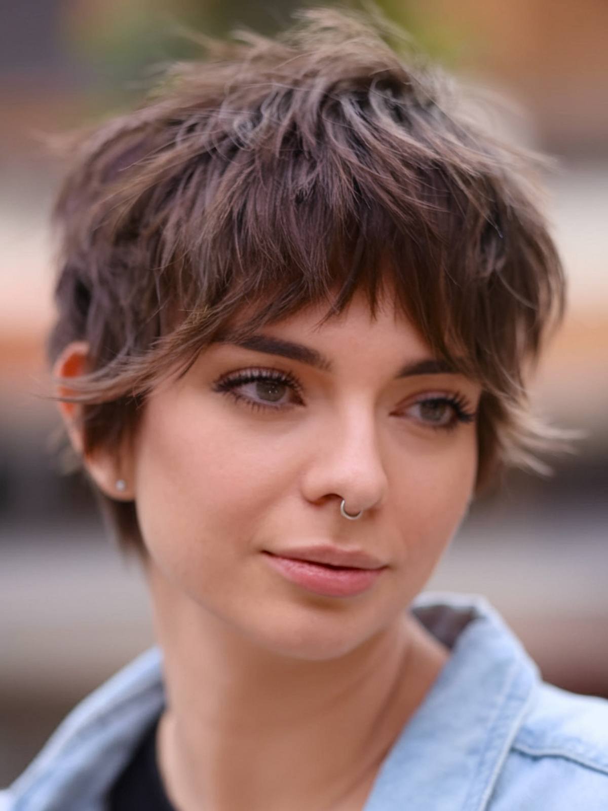 Straight pixie shag with layered texture