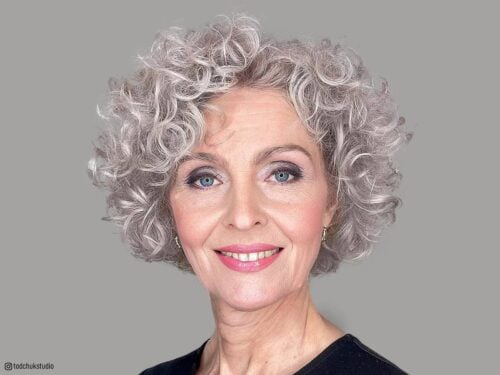 Cute short curly hairstyles for older ladies