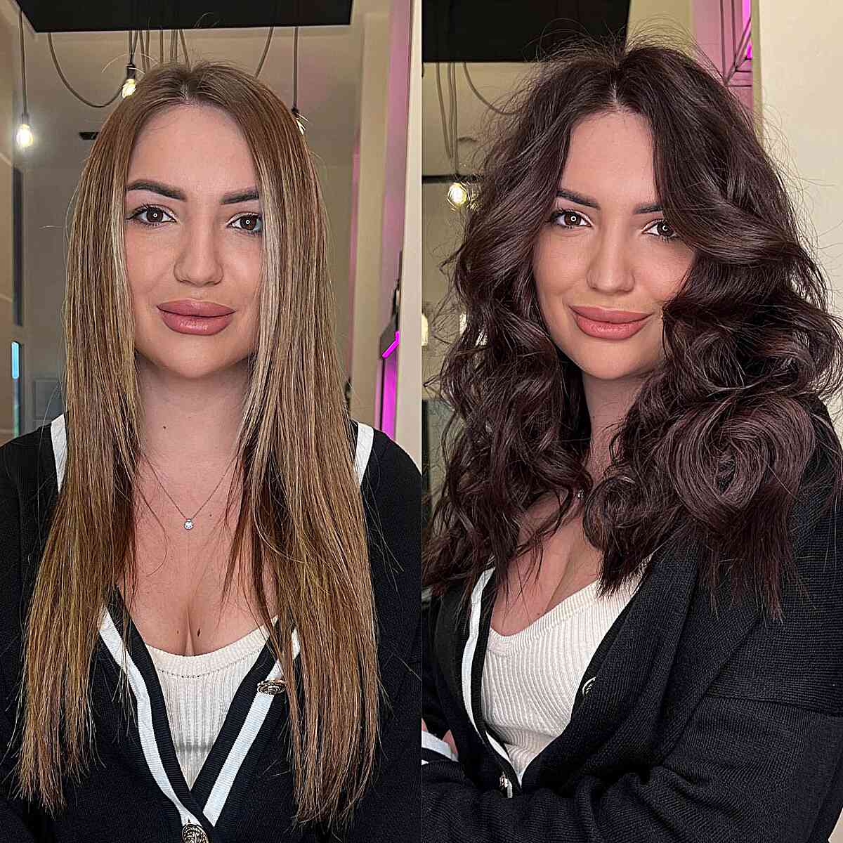Cute Voluminous Makeover for Mid-Length Hair for women with thicker hair