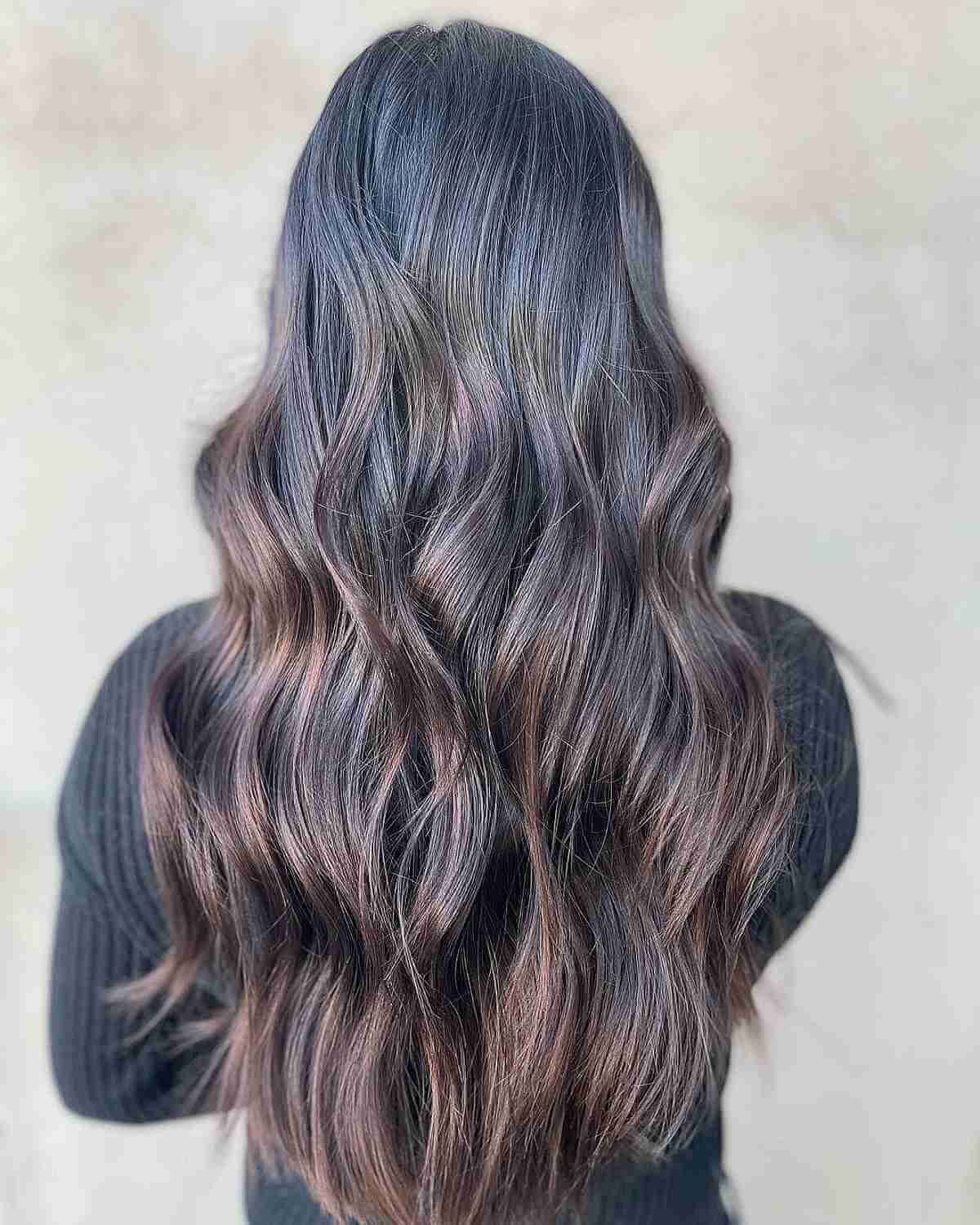 Dark Ash Brown Hair with Long Waves