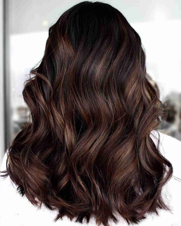 31 Amazing Examples of Dark Hair with Highlights for Incredible Contrast