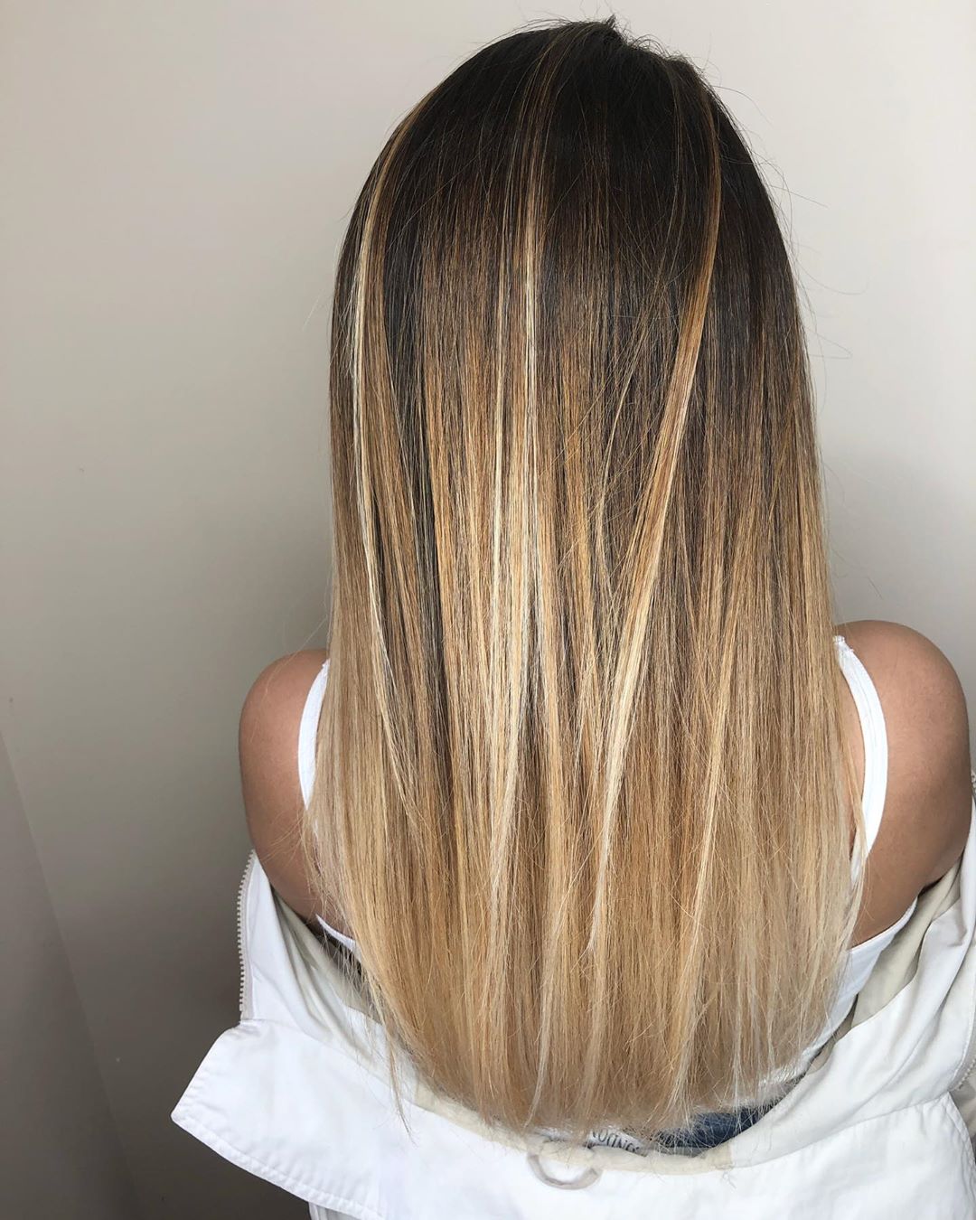 The Classic Dark Brown to Blonde Ombre for Tan Skin Tone