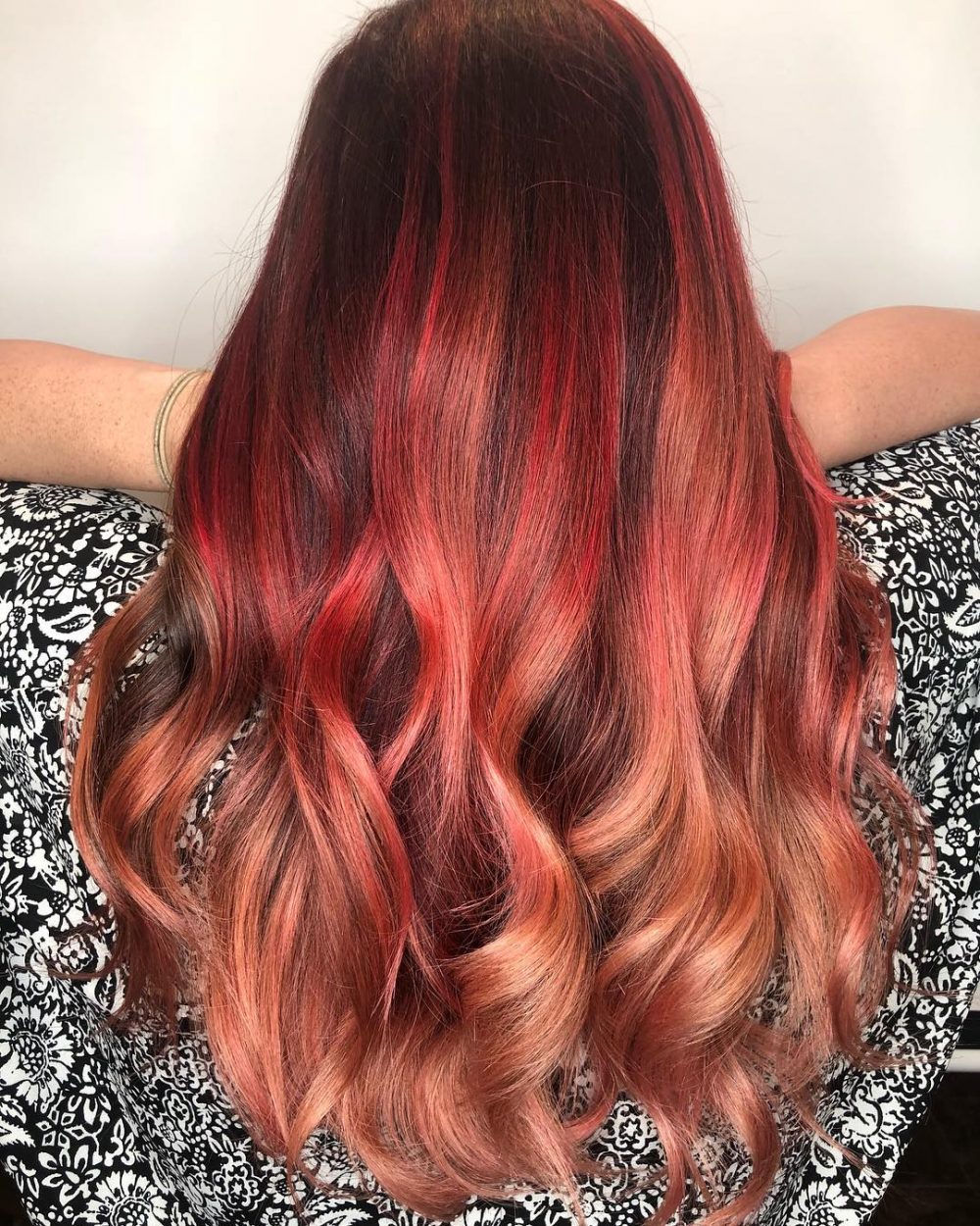 Beautiful Dark Brown to Red Ombre