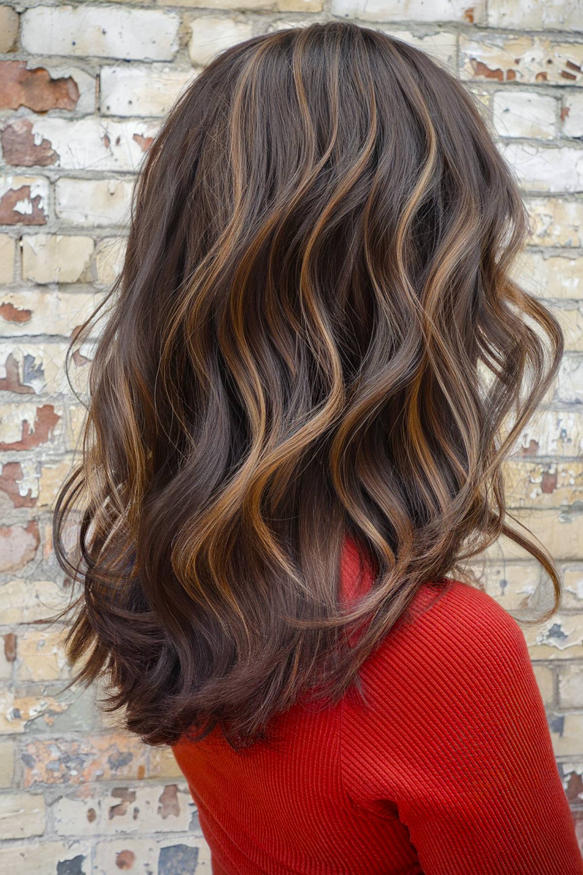 Dark brunette balayage hair