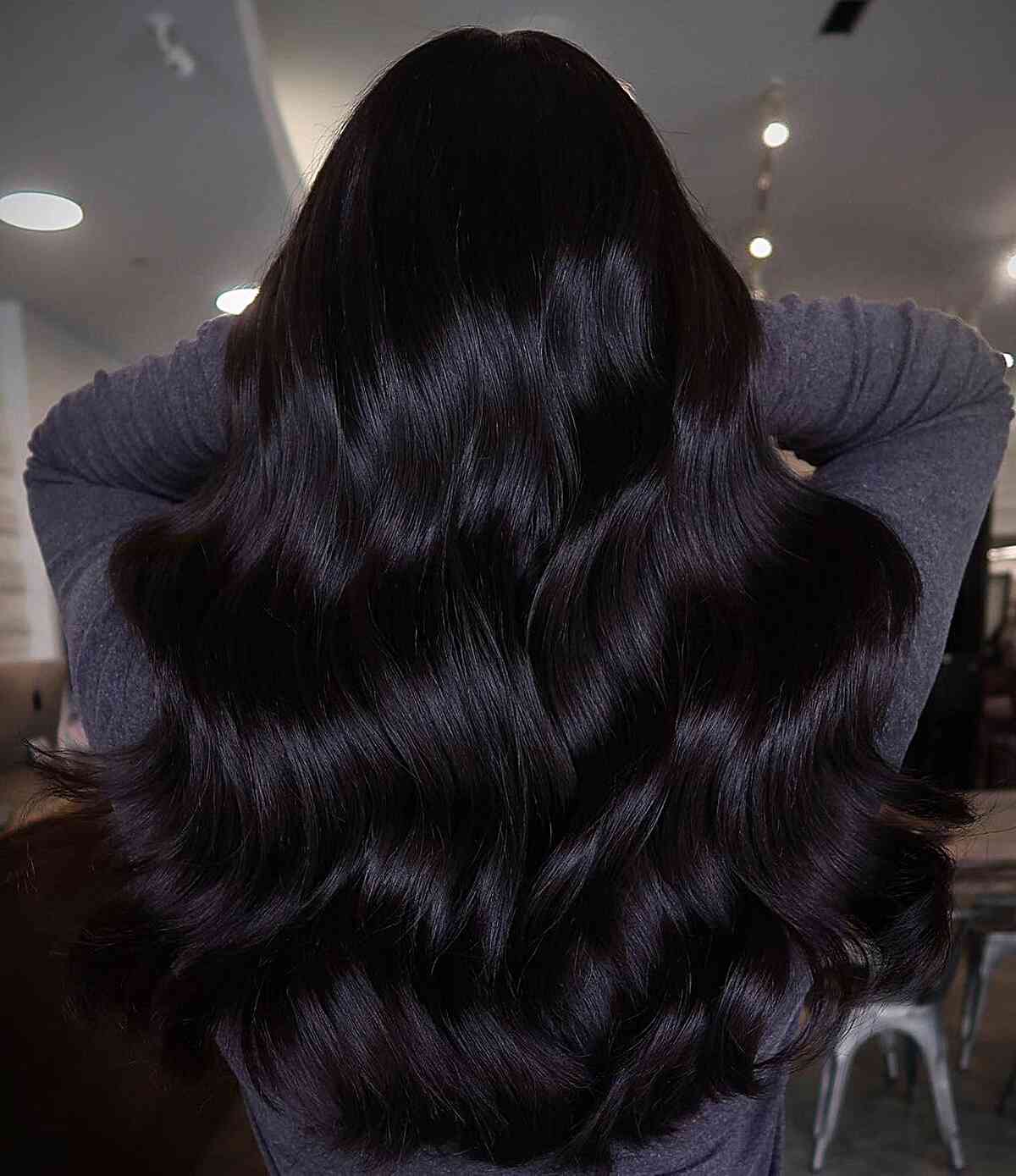 Dark Chocolate Brunette Hair Color for ladies with longer hair