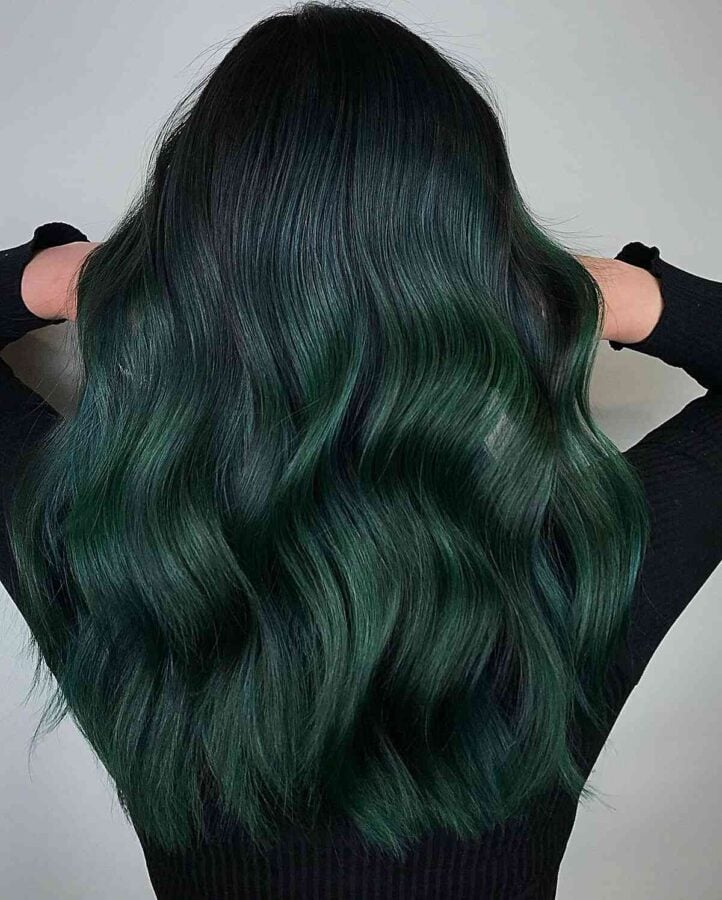 Light to Dark Green Hair Colors - 49 Ideas to See (Photos)