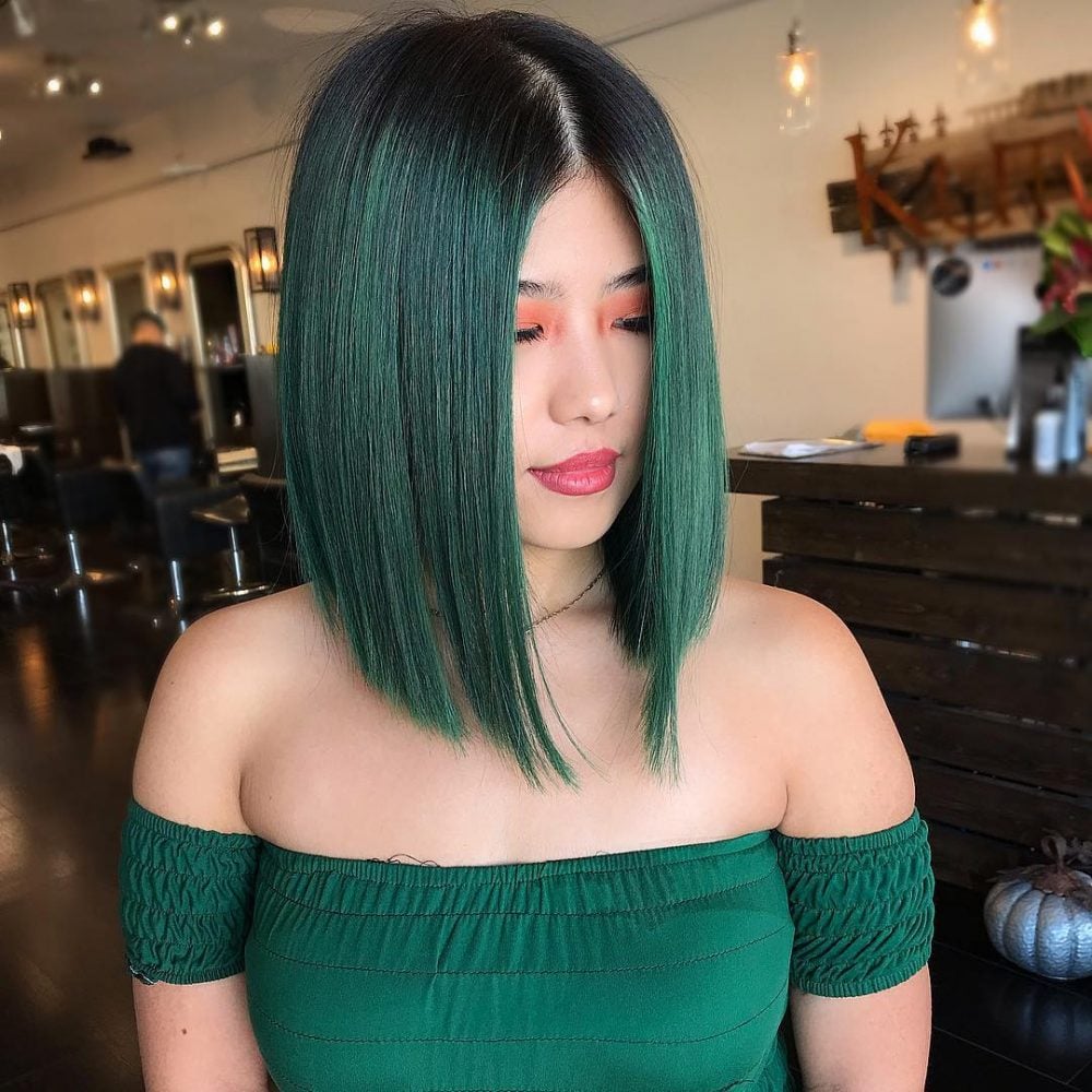 Dark green hair color