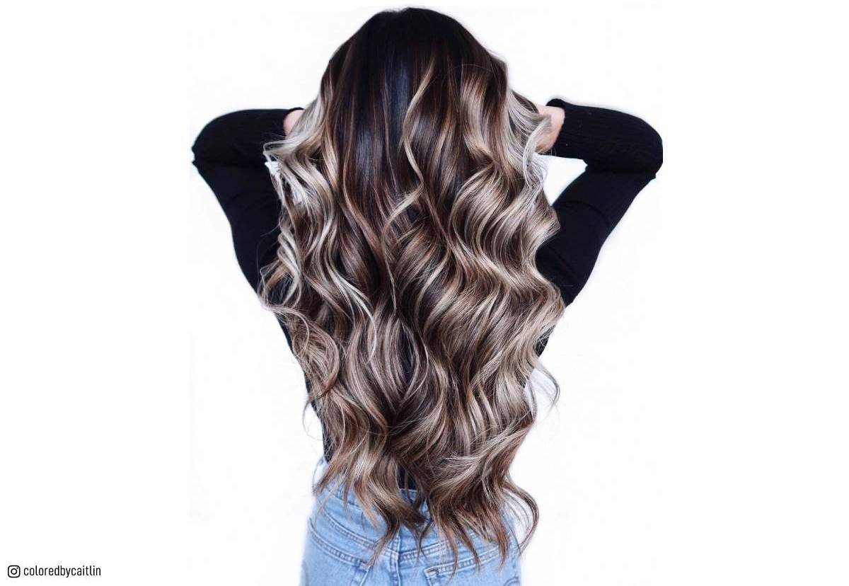dark hair colors with highlights
