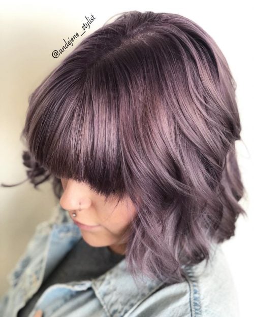 Beautiful Dark Lavender purple hair 