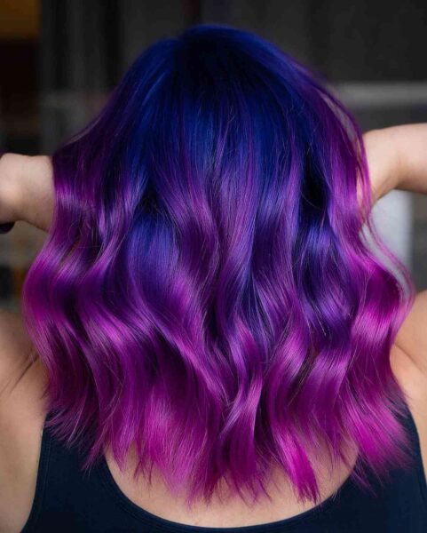 35 Incredible Examples Of Blue And Purple Hair In 2024 