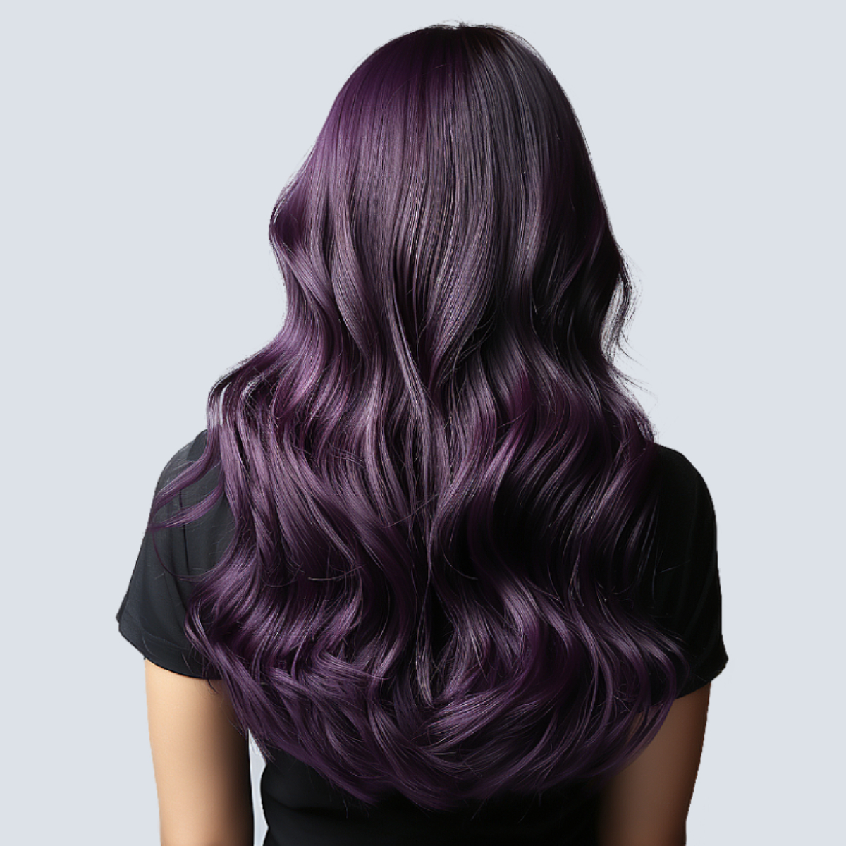 Long dark purple hair