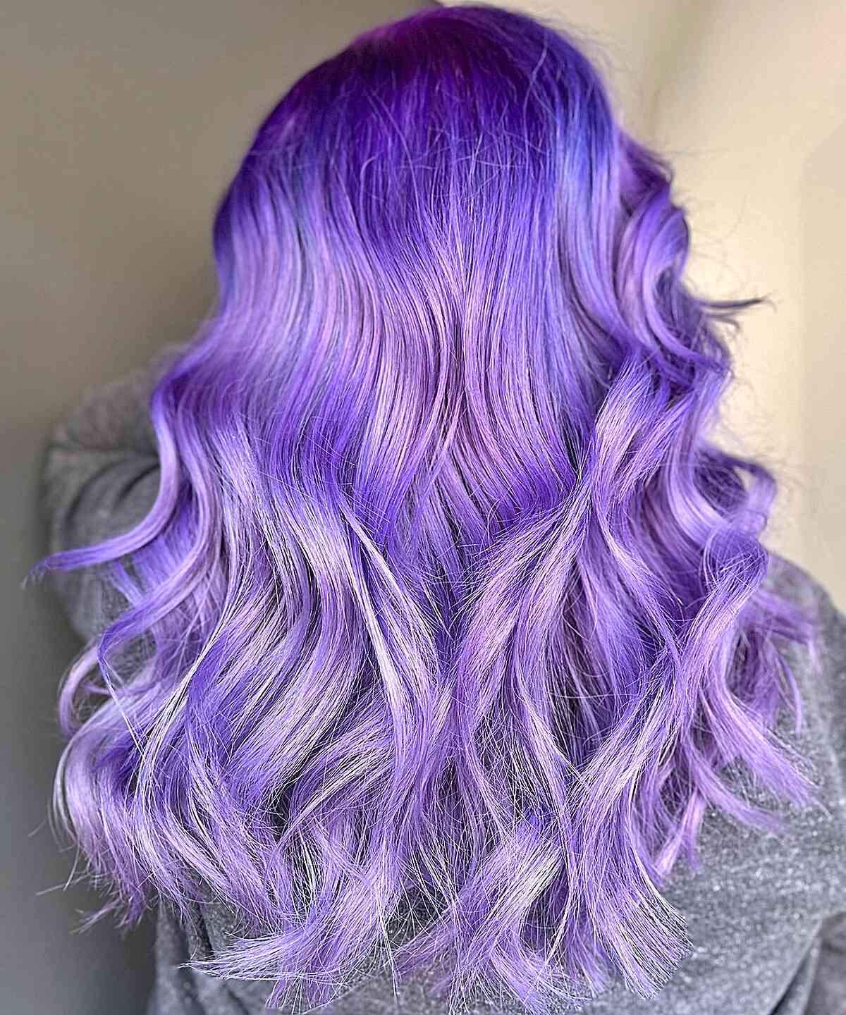 Dark Purple Roots with Purple Balayage Hair