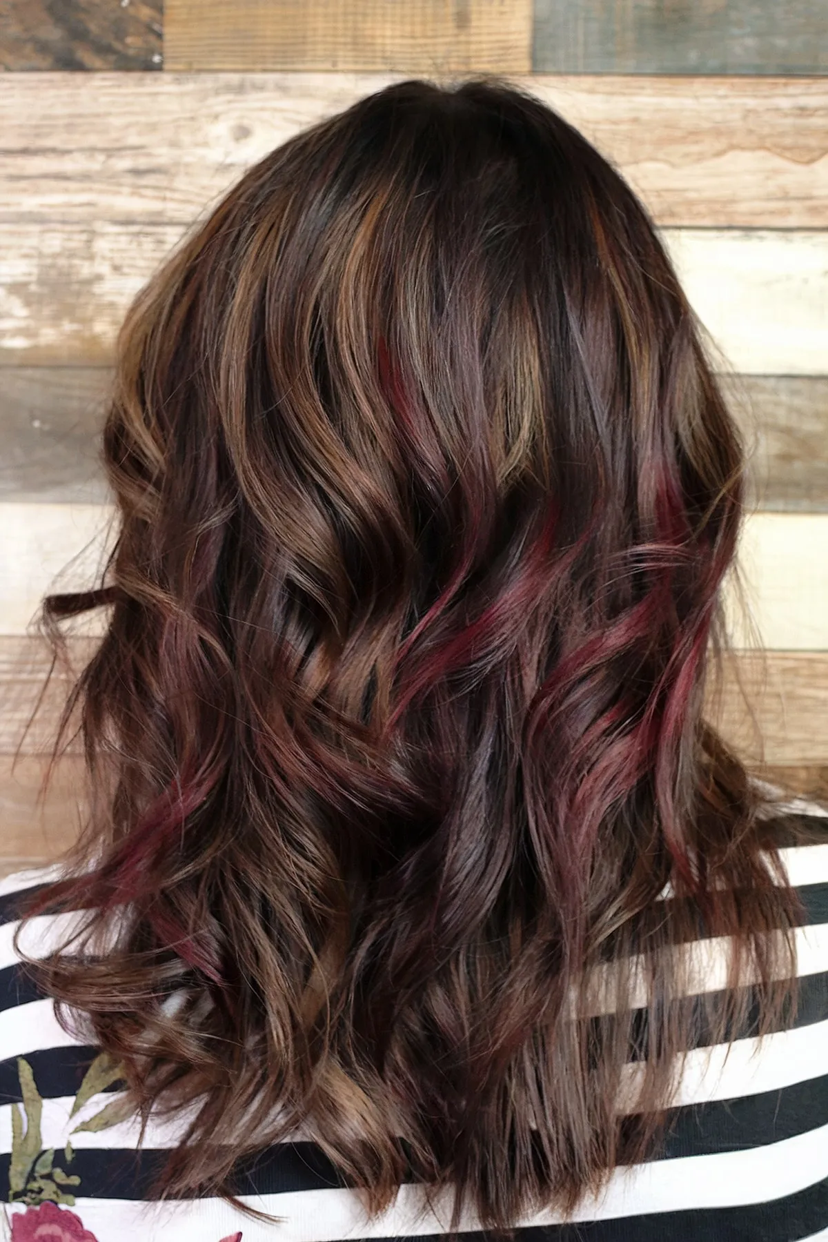 Dark Red Lowlights for Dark Brown Hair