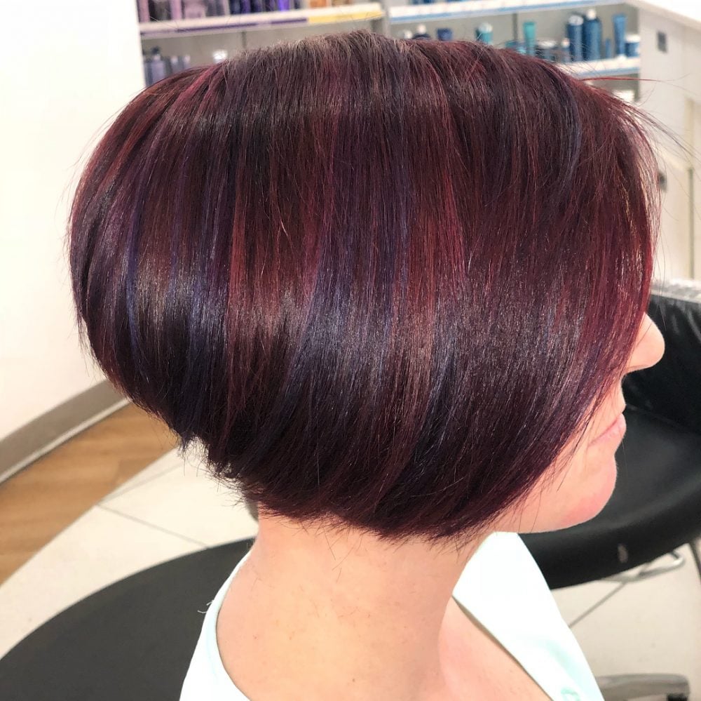 Short Dark Red-Purple Hair