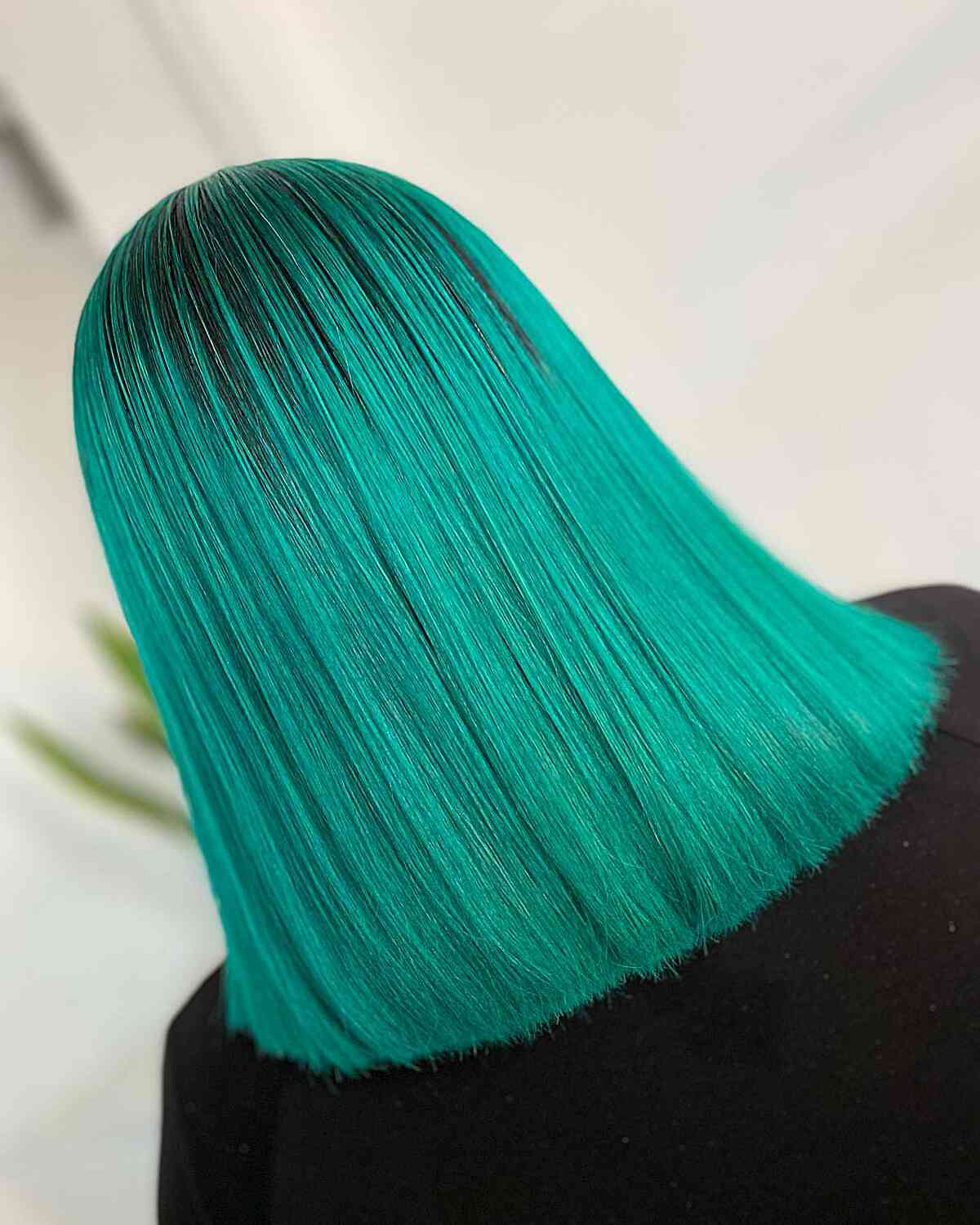 Dark Teal-Green Hair Color