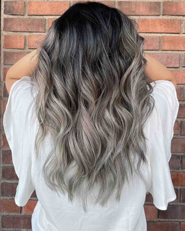 A Dark to light grey ombre