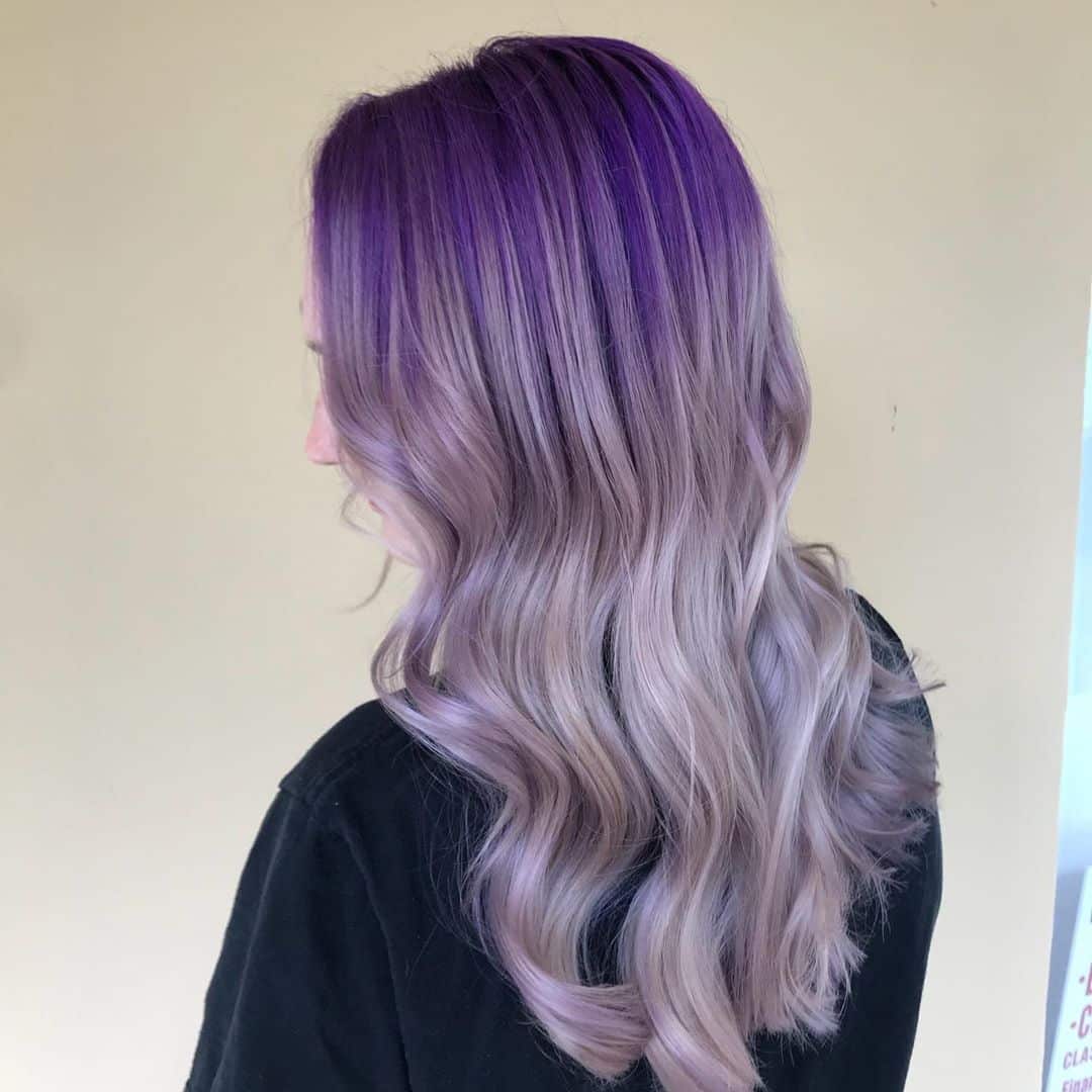 Dark to Light Purple Ombre hair