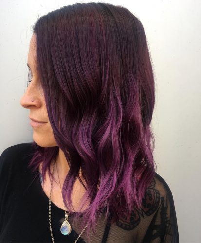 27 Dark Purple Hair Color Ideas for Women Trending in 2023