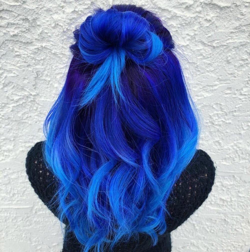 Deep Blue Sea Mermaid Hair Color