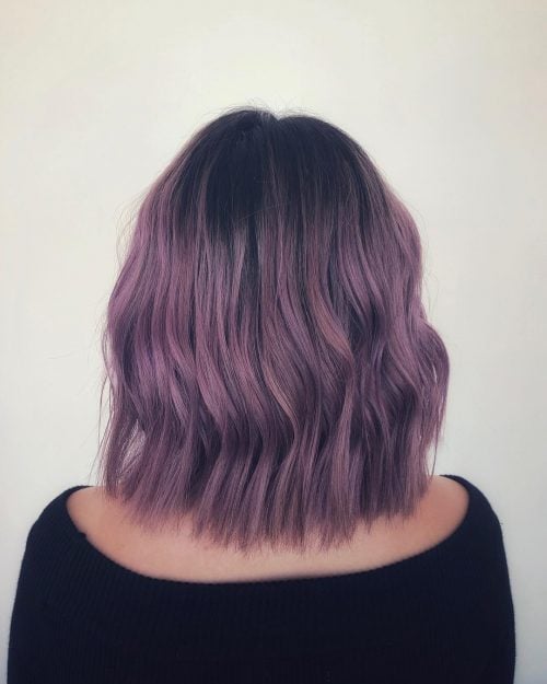 Blended Deep Lilac Purple Hair