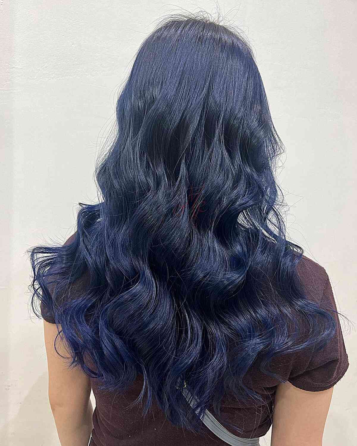 Deep Midnight-Navy Blue Hair Color
