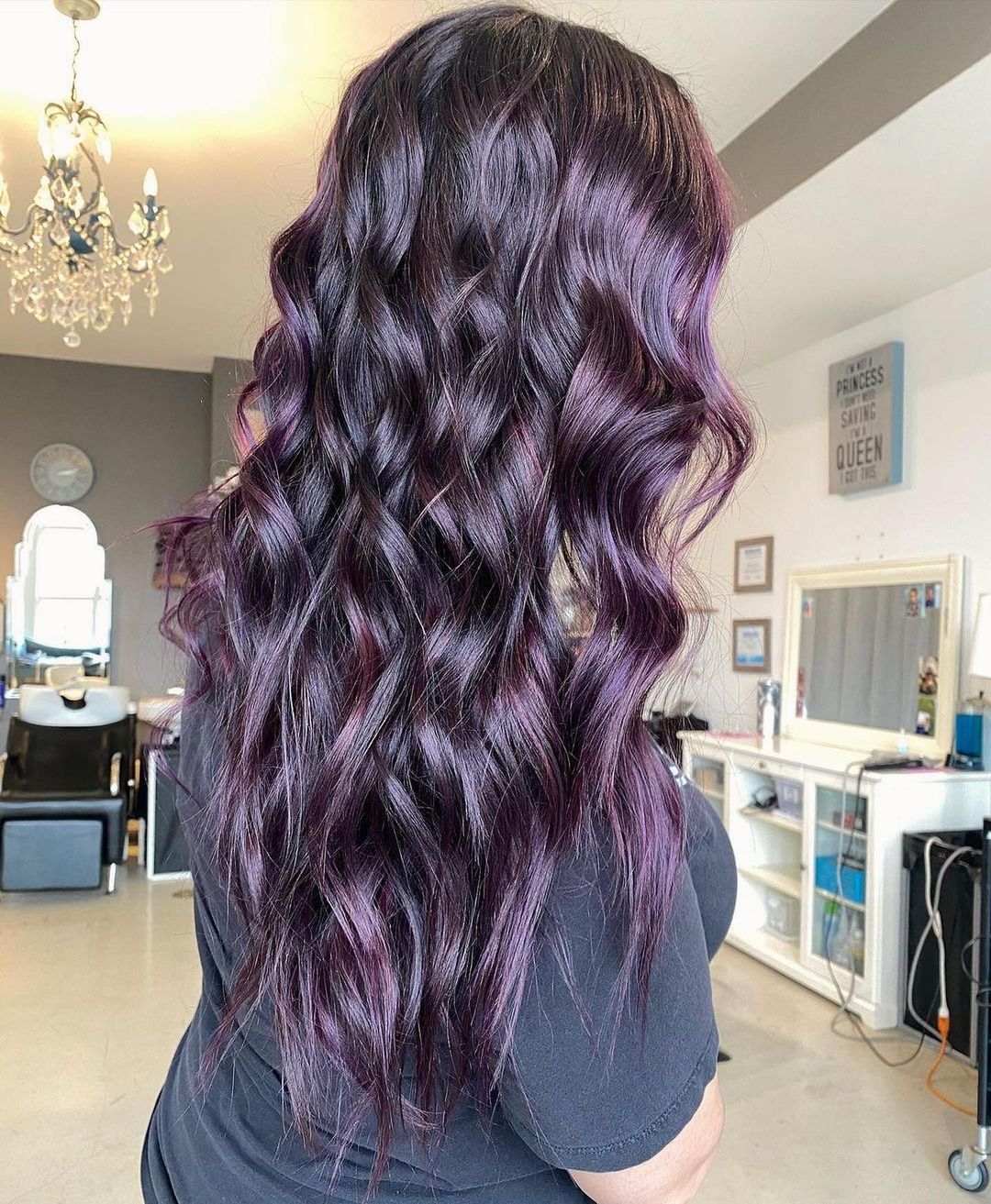 Regal Dark Purple Hair Color