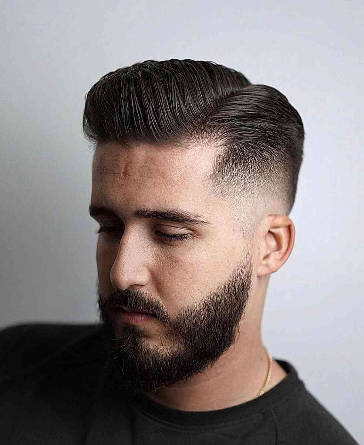 Deep Side Part Combover for Men with Thick Hair