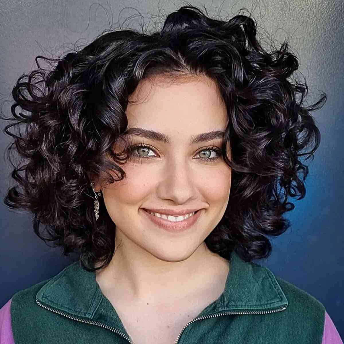 Defined Thick Curls for Heart Face Shapes and for women with thick curly hair