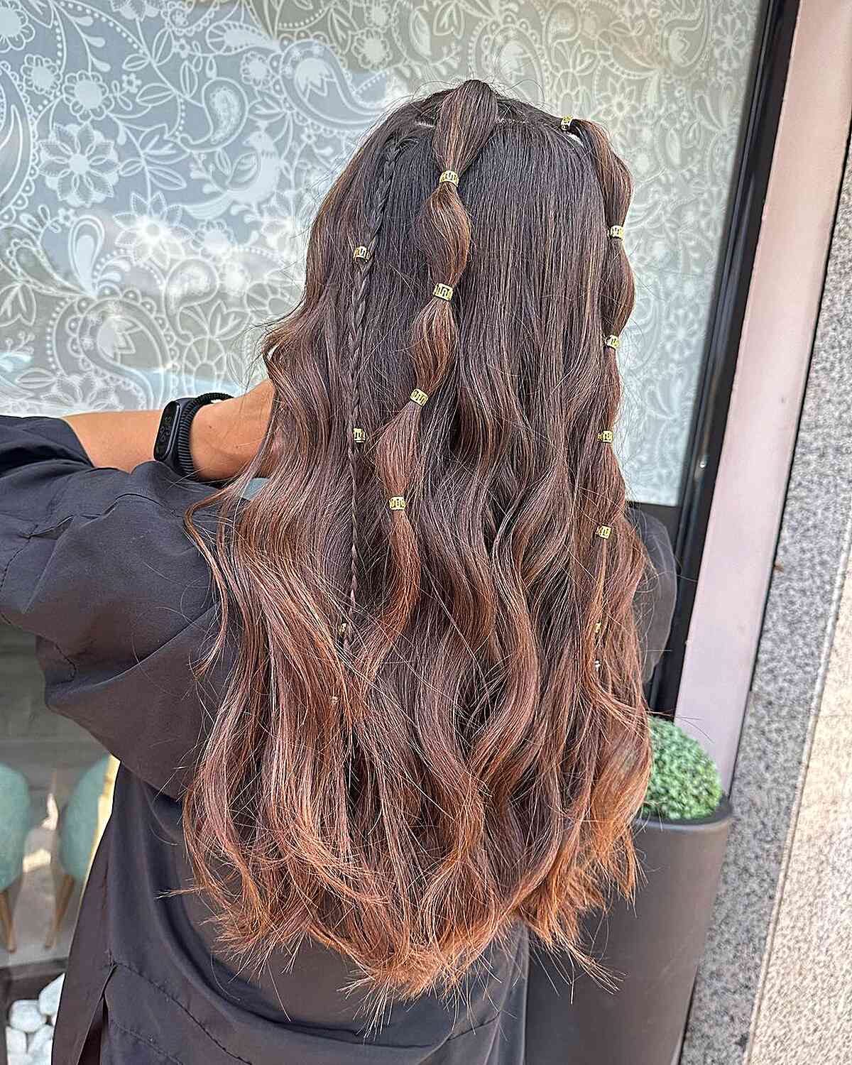 Different Long Hair with Multiple Small Bubble Ponytails