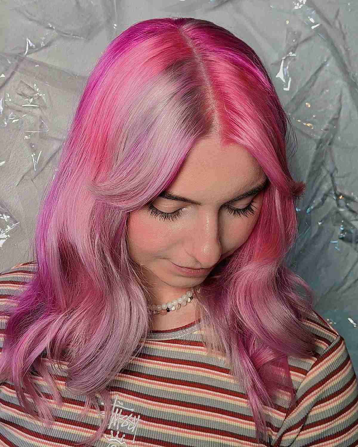 Dimensional Cotton Candy Pink Hair