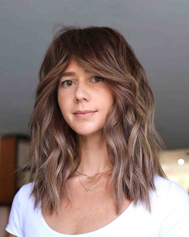 44 Trendy Long Curtain Bangs to See Before Deciding