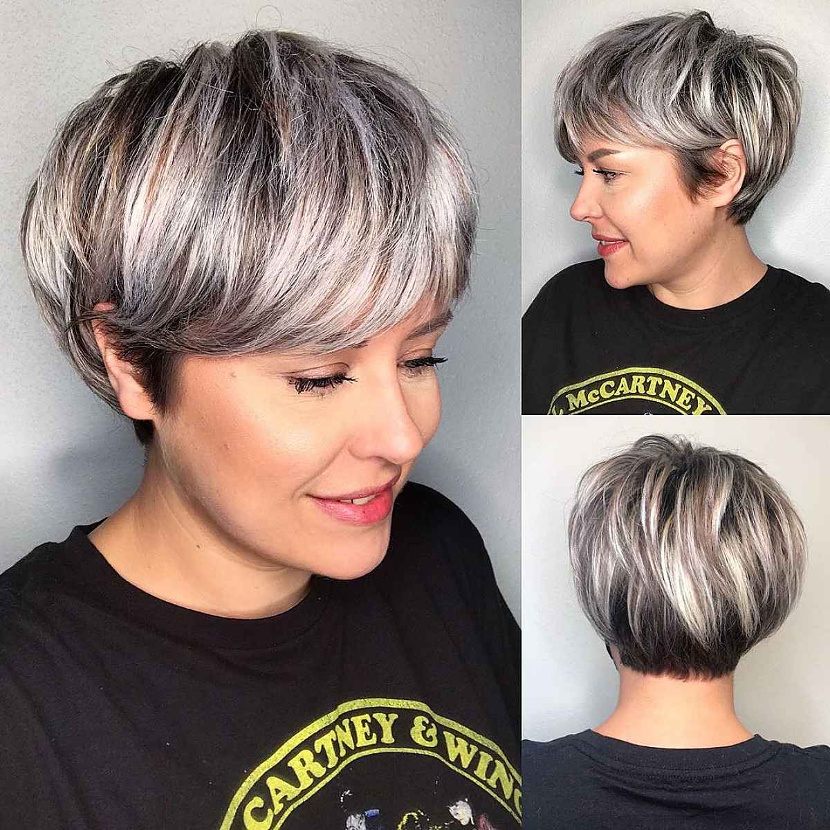 Dimensional Pixie with Long, Full Bangs