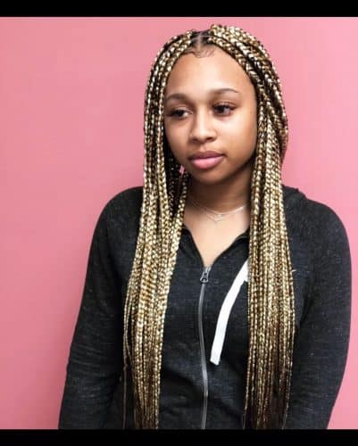 24 Hottest Blonde Box Braids for 2024