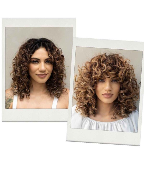 A Dirty blonde curly hair