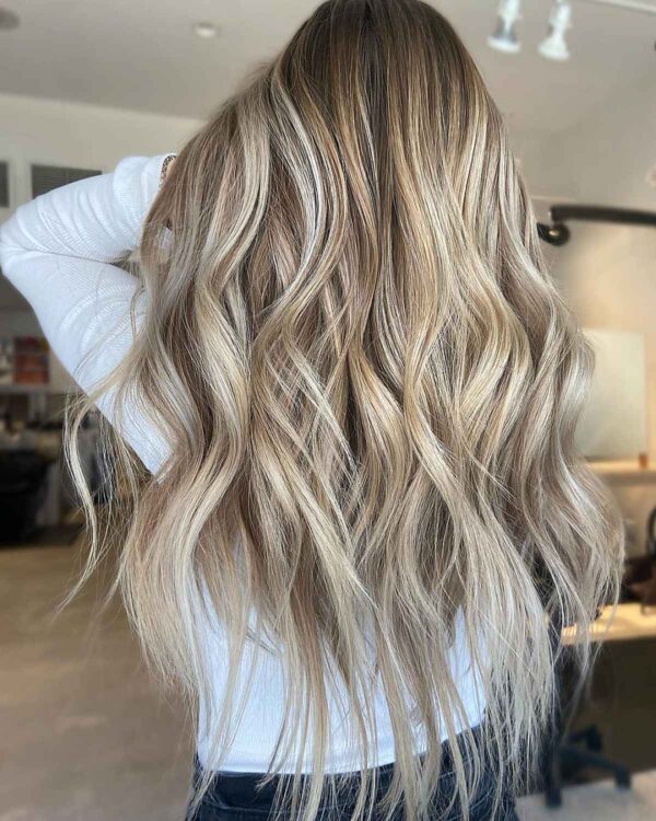 A Dirty blonde hair with highlights