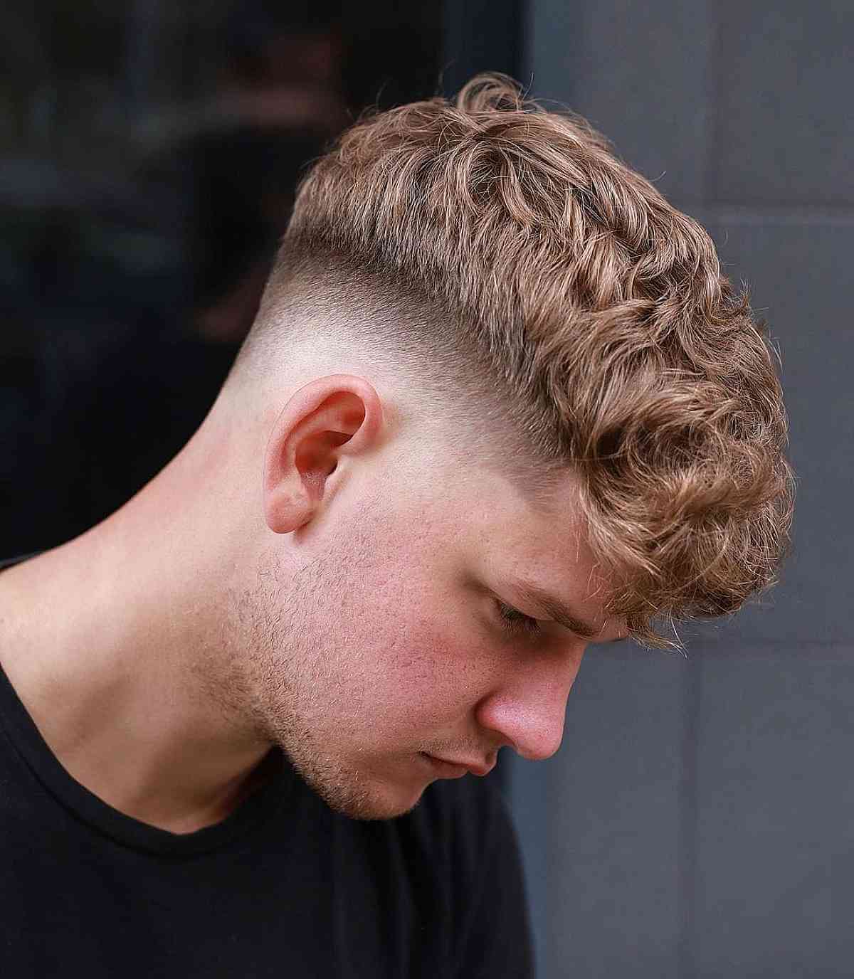 Dirty Blonde Mid Fade for Men