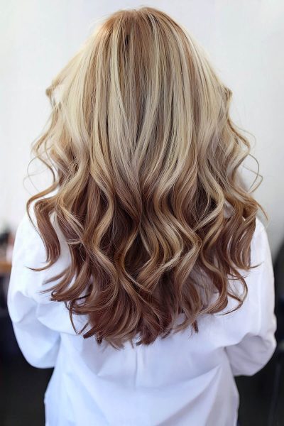 a dirty blonde reverse ombre